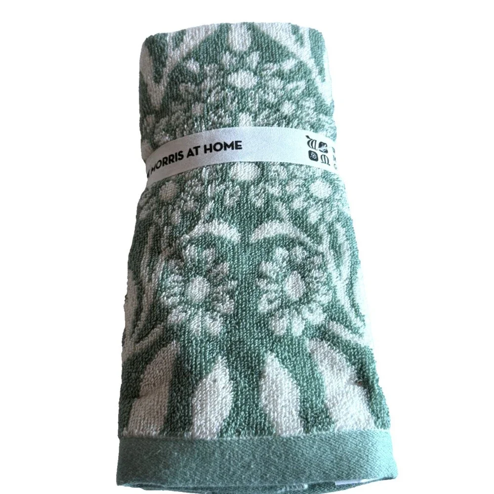William Morris Michaelmas Daisy Sage Green 6 Piece Towel Set Bath Hand Fingertip